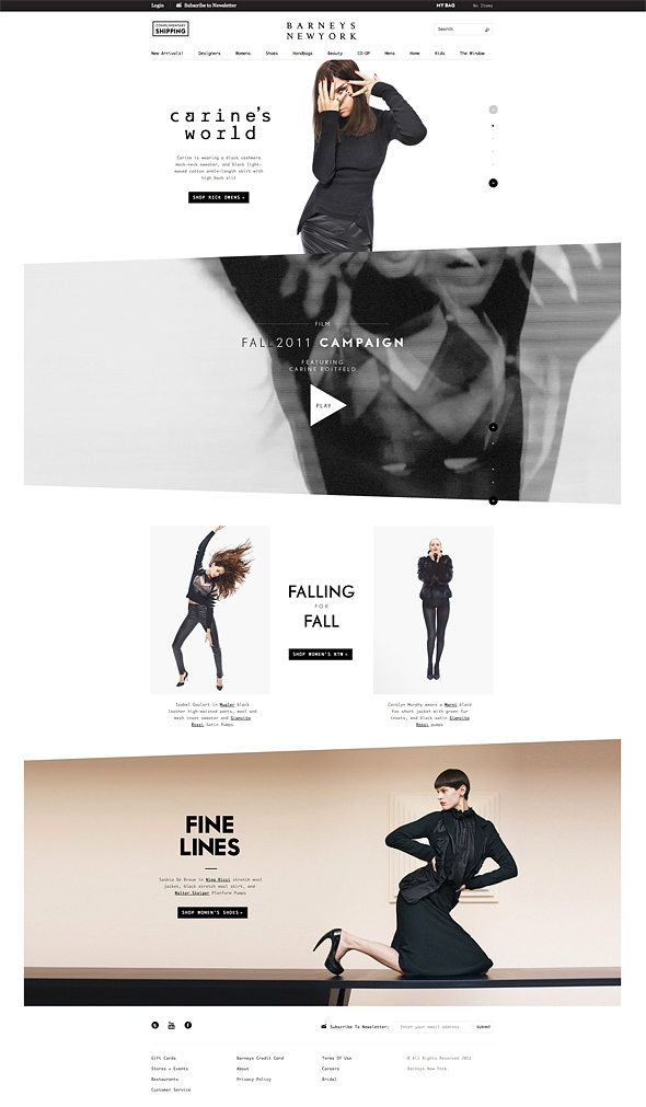 BARNEYS NEWYORKのサイトイメージ